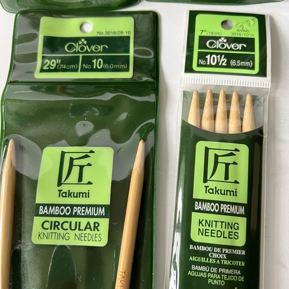 Takumi Office Takumi Clover Bamboo Knitting Needles 8 Packs Newvarious Sizes Poshmark